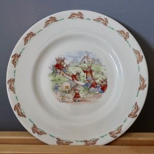 Vintage 1936 Royal Doulton Bunnykins Plate - English Fine Bone China